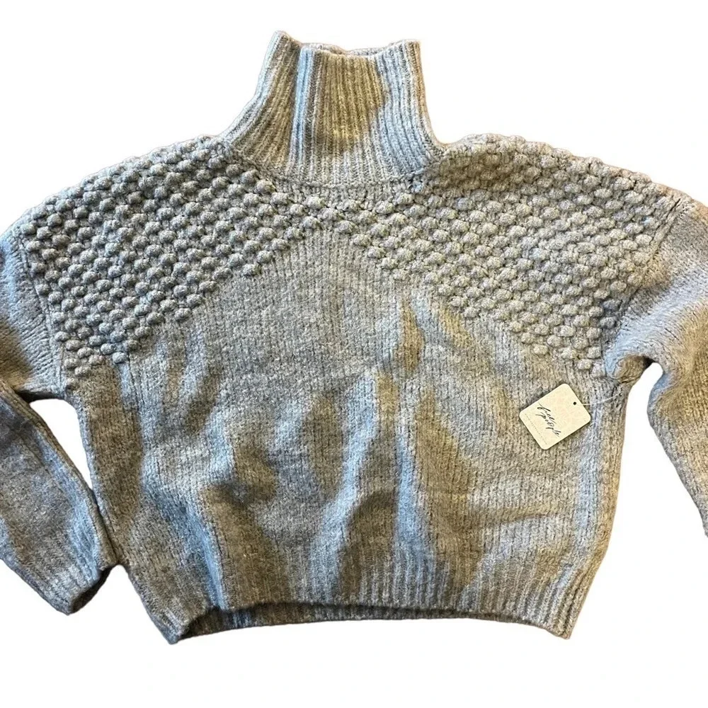 NWT Free People Bradley Pullover Sweater Grey Size XS